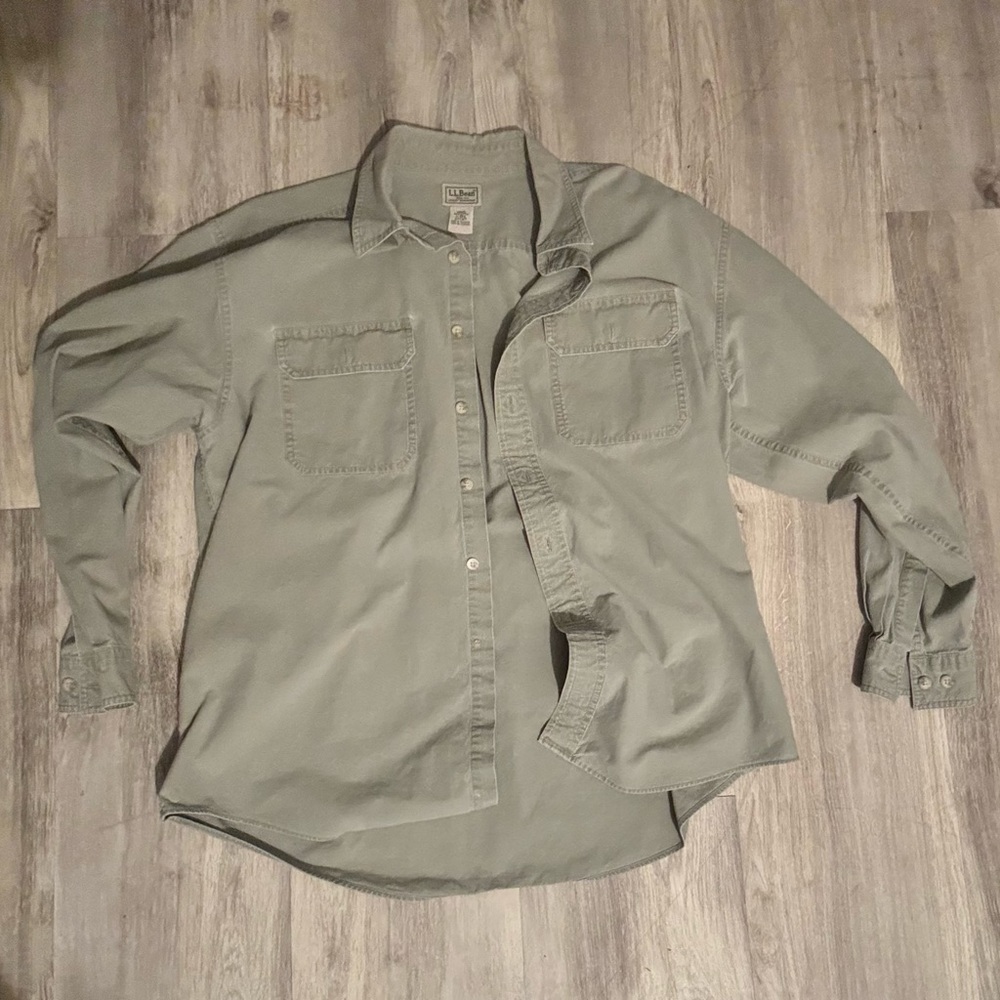 L.L. Bean Sage Casual Button-Down Shirt